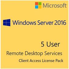 Microsoft 5 Pack Client Access License For Windows Server 2016
